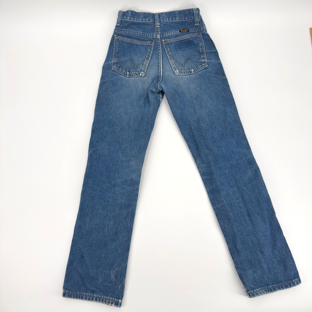 Wrangler 13MWZBP Kids Slim Cowboy Cut Jeans Blue 14 Slim Made in USA Vintage - Picture 10 of 11